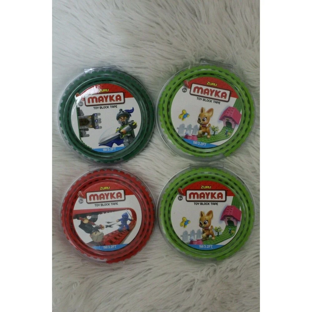 ZURU MAYKA Toy Block Tape 1m/3.2 ft. Lot of 4